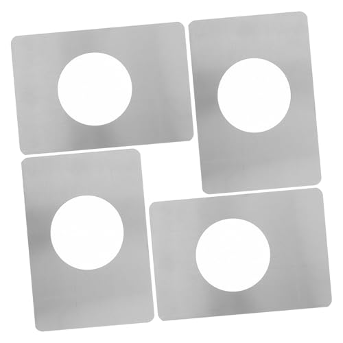 HONITANO 4 Stück Türverstärkungsplatte Silber aus Edelstahl für Holztürschlösser Einfache Montage Stabile Türloch abdeckung und Reparatur backplate Türschloss fixierset HONITANO 4 Stück Türverstärkungsplatte Silber aus Edelstahl für Holztürschlösser Einfache Montage Stabile Türloch abdeckung und Reparatur backplate Türschloss fixierset von HONITANO