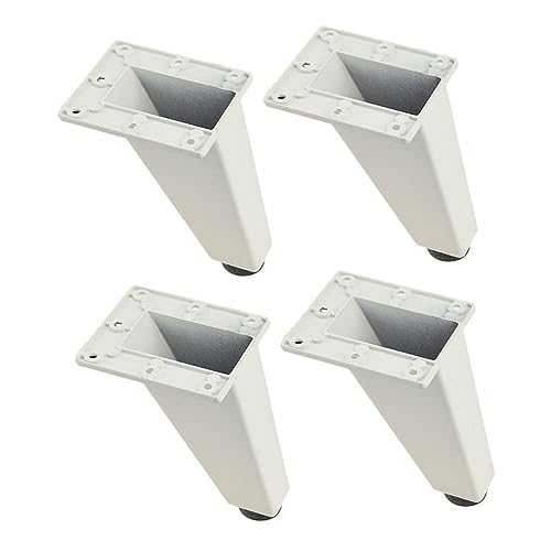 HONITANO 4 Stück Verstellbare Aluminiumlegierung Möbelfüße Weiß für Sofa Schrank Tv Badmöbel Leicht Montagefähig Robust und Modern von HONITANO