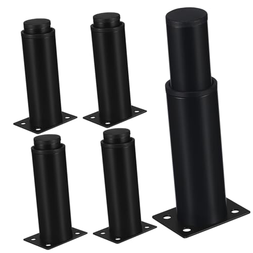 HONITANO 4 Stück Verstellbare Möbelfüße aus Robustem Kaltgewalztem Stahl Höhenverstellbar rutschfeste Möbelbeine für Schränke Tische Sofas Möbelstützen von HONITANO