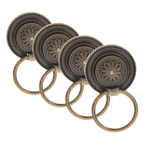HONITANO 4 Stück Vintage Möbelgriff Retro Schubladenknopf aus Langlebiger Legierung Runder Einlassgriff für Schrank Kommode Schuhschrank und Möbel Dekorativ und Einfach zu Montieren HONITANO 4 Stück Vintage Möbelgriff Retro Schubladenknopf aus Langlebiger Legierung Runder Einlassgriff für Schrank Kommode Schuhschrank und Möbel Dekorativ und Einfach zu Montieren von HONITANO