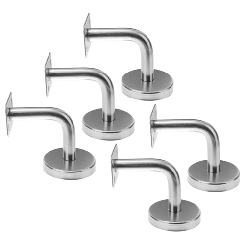 HONITANO 5 Stück Handlaufhalter Teilig Wandmontage Treppenhandlauf Halterungen Langlebig Elegant für Hotel Restaurant Büro Villa Flach Handlaufträger Wandhalterung HONITANO 5 Stück Handlaufhalter Teilig Wandmontage Treppenhandlauf Halterungen Langlebig Elegant für Hotel Restaurant Büro Villa Flach Handlaufträger Wandhalterung von HONITANO