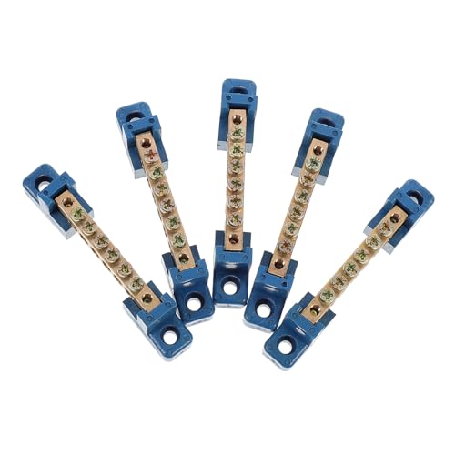 HONITANO 5 Stück Teiliges Kupfer Erdungsverteilerblock Mehrfach pol klemmleiste für Auto Boot Industrie Korrosionsbeständig Langlebig Hoher Verschleißschutz Robust und Stabil von HONITANO