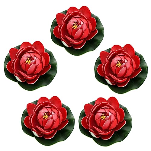 HONITANO 5 Stück Teiliges Schwimmendes Lotusblumen Realistische Künstliche Teichpflanzen aus Langlebigem Dekorativ für Garten Teich Pool Patio und Innenbereich Naturgetreue Simulation HONITANO 5 Stück Teiliges Schwimmendes Lotusblumen Realistische Künstliche Teichpflanzen aus Langlebigem Dekorativ für Garten Teich Pool Patio und Innenbereich Naturgetreue Simulation von HONITANO