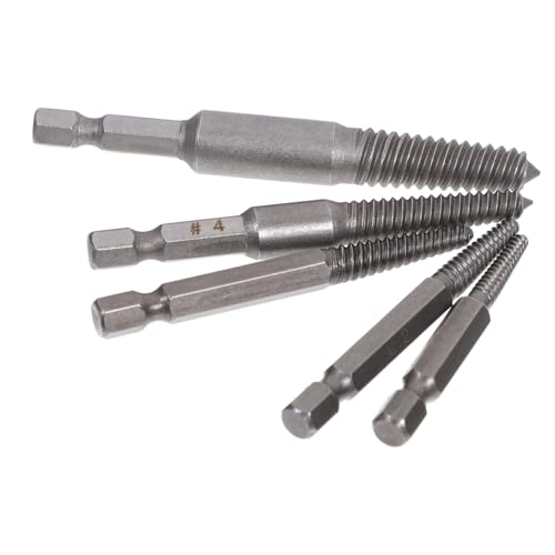 HONITANO 5 Stück Teiliges Stahl Schraubenausdreher Hochfester Schraubenextraktor für Beschädigte Abgenutzte Schrauben und Vielseitig für Holz Metall und Maschinenschrauben Langlebig und HONITANO 5 Stück Teiliges Stahl Schraubenausdreher Hochfester Schraubenextraktor für Beschädigte Abgenutzte Schrauben und Vielseitig für Holz Metall und Maschinenschrauben Langlebig und von HONITANO