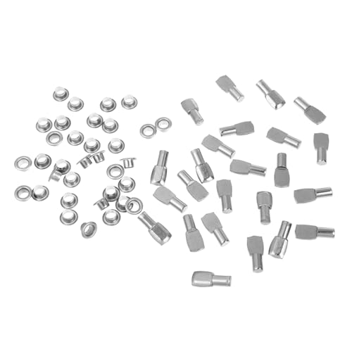 HONITANO 50 Sätze Teiliges Regalbodenträger aus Kaltgewalztem Stahl Stabile Einlegebodenhalter für Schrank Bücherregal Kleiderschrank und Möbel Einfache Montage Langlebig Verstellbar von HONITANO