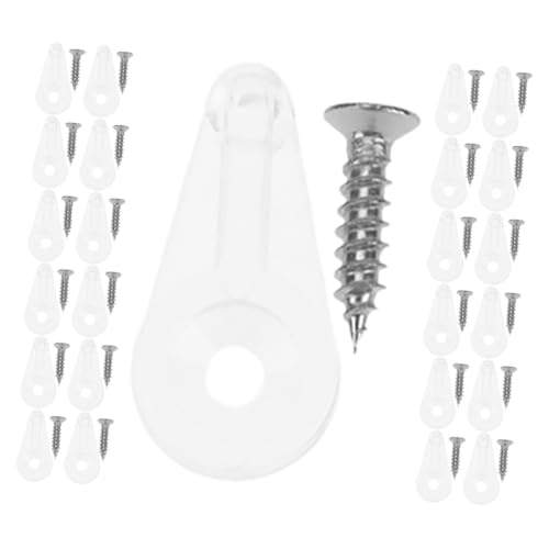 HONITANO 50 Stück Teiliges Glasklemmen mit Schrauben Transparente Spiegelhalter Clips für Schranktüren Robuste Glasbefestigungsklammern Einfache Montage Sicherer Halt für Glasplatten in von HONITANO