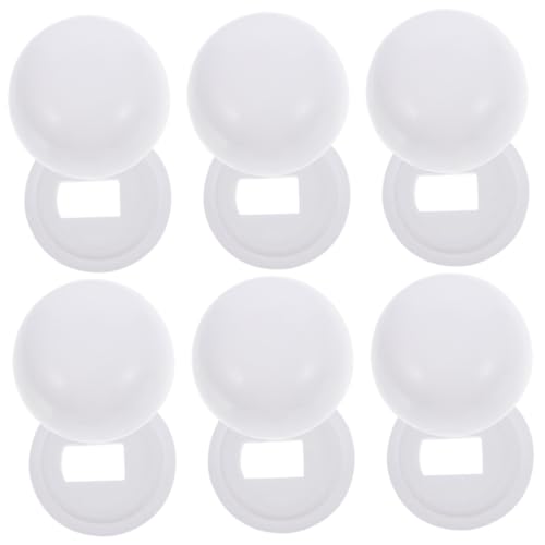 HONITANO 6 Paare Wc Sitz Befestigungskappen Abdeckkappen aus Toiletten Schrauben Abdeckung Reparatur Zubehör Einfache Montage zur Verdeckung von von HONITANO