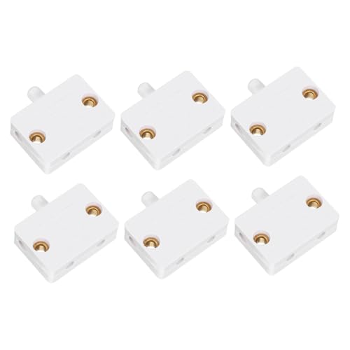 HONITANO 6 Stück Schranktür Lichtschalter Normalerweise Geschlossen für Schrank Küchenschrankbeleuchtung bis Einfache Montage Weiß Geeignet für Schrank Küchentürbeleuchtung von HONITANO