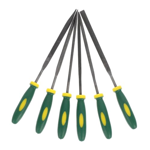 HONITANO 6 Stück Teiliges Diamant nadelfeilen set mit Grün gelbem Griff Vielseitiges Metall Holzfeilen Werkzeug für Präzises Schnitzen Entgraten Polieren und Formgebung bei Holz Metall und HONITANO 6 Stück Teiliges Diamant nadelfeilen set mit Grün gelbem Griff Vielseitiges Metall Holzfeilen Werkzeug für Präzises Schnitzen Entgraten Polieren und Formgebung bei Holz Metall und von HONITANO