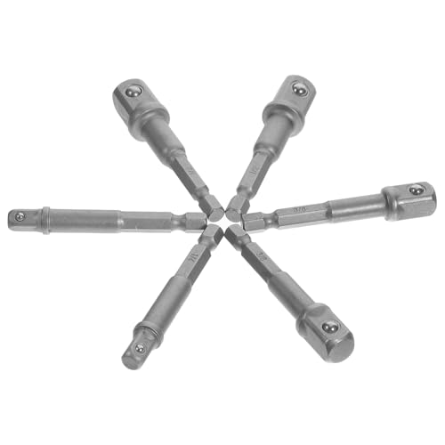 HONITANO 6 Stück Teiliges Stecknuss Adapter Set aus Hochwertigem Stahl Langlebig und Verschleißfest Vierkantantrieb Passend für Akkuschrauber und Bohrer Einfache Montage für Mechanische von HONITANO