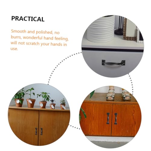 HONITANO 6 Stück Teiliges Vintage Türgriff aus Robustem Eisen Retro Möbelgriff mit Stilvollem Bogen design Langlebig und Praktisch für Schrank Garderobe und Zimmertüren Hochwertige von HONITANO