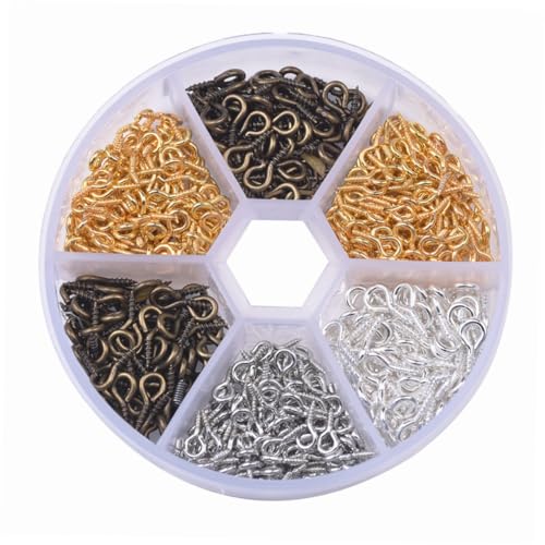 HONITANO 600 Stück Schraubösen aus Rostfreiem Legierungsstahl Kleine DIY Schmuckanhänger Haken mit Gewinde Langlebig und Rostbeständig für Halsketten Armbänder Ohrringe und Bastelbedarf HONITANO 600 Stück Schraubösen aus Rostfreiem Legierungsstahl Kleine DIY Schmuckanhänger Haken mit Gewinde Langlebig und Rostbeständig für Halsketten Armbänder Ohrringe und Bastelbedarf von HONITANO