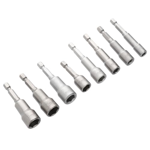 HONITANO 8 Stück Teiliges Steckschlüssel Set mit Magnetischem Bithalter Vanadium Stecknüsse Kompatibel mit Akku Bohrschraubern und Schlagschraubern Inklusive Federstahl Kugelspannung für HONITANO 8 Stück Teiliges Steckschlüssel Set mit Magnetischem Bithalter Vanadium Stecknüsse Kompatibel mit Akku Bohrschraubern und Schlagschraubern Inklusive Federstahl Kugelspannung für von HONITANO