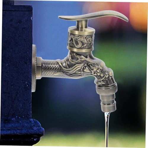 HONITANO Antiker Wasserhahn Wandbefestigung aus Langlebig Drehbar Vintage Armatur für Waschmaschine Garten Bad und Außenwasseranschluss Spritzwassergeschützt Europäischer Stil HONITANO Antiker Wasserhahn Wandbefestigung aus Langlebig Drehbar Vintage Armatur für Waschmaschine Garten Bad und Außenwasseranschluss Spritzwassergeschützt Europäischer Stil von HONITANO