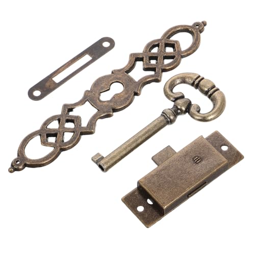 HONITANO Antikes Metall Türmechanik Uhrset mit Zylinderschloss Scharnieren und Schlüssel für DIY Stehende Standuhr Vintage Uhrzubehör für Klassische Uhrmacherprojekte von HONITANO