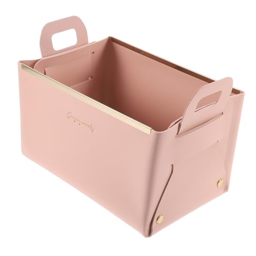 HONITANO Aufbewahrungsbox Faltbar mit Griff Schicke Tisch Organizer für Schlüssel Schmuck Handy Wohnzimmer Dekor Praktische Sundries Box Robuste Struktur von HONITANO