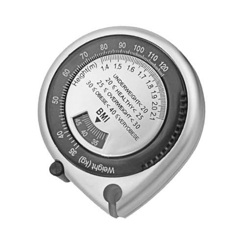 HONITANO Bmi Maßband Silbernes Tragbares Körpermaßband mit Präziser Einziehbar Leicht Abs PVC für Taillen und Körperfettmessung bei Fitness und Gewichtskontrolle HONITANO Bmi Maßband Silbernes Tragbares Körpermaßband mit Präziser Einziehbar Leicht Abs PVC für Taillen und Körperfettmessung bei Fitness und Gewichtskontrolle von HONITANO