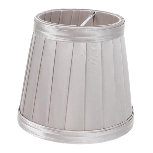 HONITANO Cloth Lampshade für Tisch und Stehlampen Langlebiger Stoffschirm in Hellgrau Kompatibel mit Kronleuchtern Wand und Nachttischleuchten Moderner Europäischer Stil Einfach zu Ersetzen von HONITANO