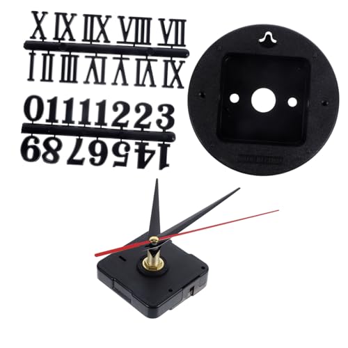HONITANO DIY Uhrwerk Mechanismus mit Zeigern und Lesbaren Arabischen Sowie Römischen Ziffern Batteriebetriebenes Quarzuhrwerk Leise Bewegung für Wanduhr Reparatur und von HONITANO