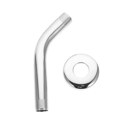 HONITANO Edelstahl Duscharm Verlängerung mit Flansch Langlebiges Wandmontage Set für Regendusche Einfache Installation Glatte Oberfläche Kompatibel mit Standard Duschköpfen von HONITANO