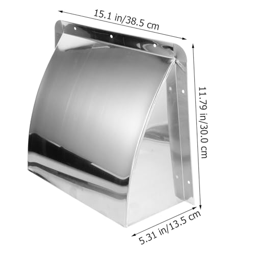 HONITANO Edelstahl Lüftungsgitter mit Haube für Außenwand Winddichter Abluftauslass für Küche und Belüftungssysteme Robuster Dunstabzug Edelstahl Ventilationshaube Schutz gegen Regen und HONITANO Edelstahl Lüftungsgitter mit Haube für Außenwand Winddichter Abluftauslass für Küche und Belüftungssysteme Robuster Dunstabzug Edelstahl Ventilationshaube Schutz gegen Regen und von HONITANO