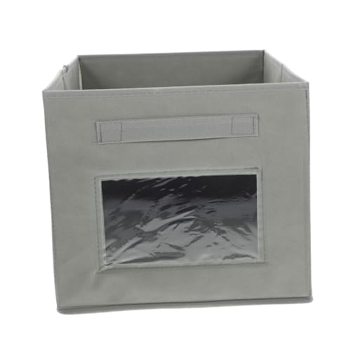 HONITANO Faltbare Aufbewahrungsbox mit Transparentem Fenster Vielseitiger Aufbewahrungskorb für Kleidung und Bücher Stabiler Organizer für Haushalt und Schrank Graue Textilbox HONITANO Faltbare Aufbewahrungsbox mit Transparentem Fenster Vielseitiger Aufbewahrungskorb für Kleidung und Bücher Stabiler Organizer für Haushalt und Schrank Graue Textilbox von HONITANO