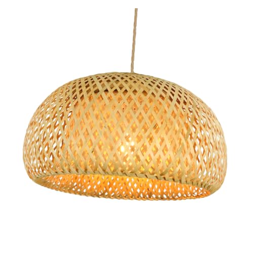 HONITANO Geflochtener Lampenschirm Rustikaler Stil Langlebig Natürliches Material Wohnzimmer Schlafzimmer Pendelleuchte Lichtschutz Elegant Schützend Warmes Licht Atmosphäre HONITANO Geflochtener Lampenschirm Rustikaler Stil Langlebig Natürliches Material Wohnzimmer Schlafzimmer Pendelleuchte Lichtschutz Elegant Schützend Warmes Licht Atmosphäre von HONITANO