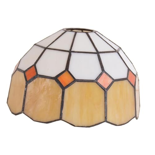 HONITANO Gelber Retro Glas Lampenschirm Mediterraner Stil Dekorativer Lampenschirm für Fassung Schlafzimmer Deckenleuchte Wohnzimmer Wandlampe Zubehör HONITANO Gelber Retro Glas Lampenschirm Mediterraner Stil Dekorativer Lampenschirm für Fassung Schlafzimmer Deckenleuchte Wohnzimmer Wandlampe Zubehör von HONITANO