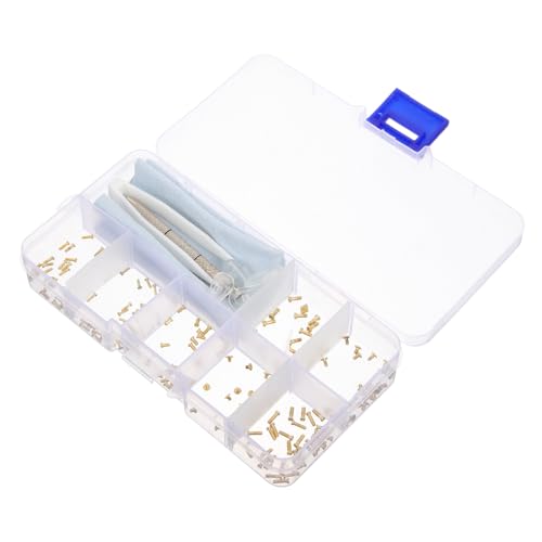 HONITANO Glas schraubenset Brillen Reparaturset mit Metall Kunststoffschrauben Vielseitig für Brillen Sonnenbrillen Uhren Inklusive Tragbarer Kunststoffbox Langlebig und Vielseitig von HONITANO