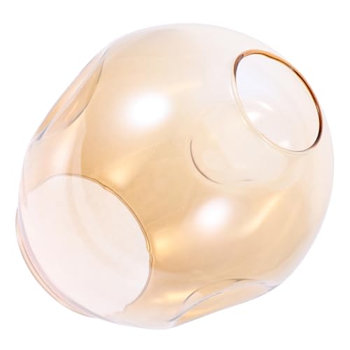 HONITANO Glaskugel Lampenschirm Ersatzglas Lampenschirm für Kronleuchter Hängelampe Deckenleuchte Bernsteinfarben Sicherheitsglas Dekorative Runde Glasabdeckung für Wohnzimmer Esszimmer von HONITANO