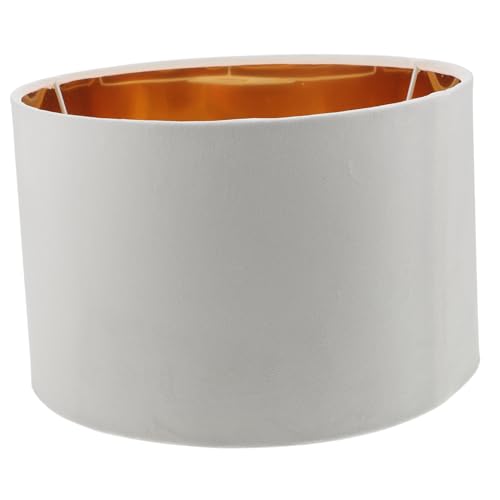 HONITANO Goldfarbener Innen Gefütterter Stoff Lampenschirm Einfache Montage Langlebiges Material aus Stoff und Dekoratives Haushaltslampenzubehör für Hängelampen von HONITANO