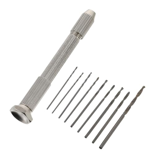 HONITANO Handbohrer mit Teiligem Stahlbohrer Verstellbarer Mini Handbohrer für Präzises Basteln Schmuckherstellung und Holzschnitzerei Rostfrei und Langlebig für DIY Arbeiten von HONITANO