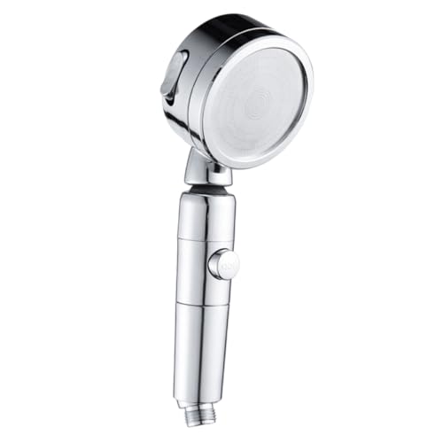 HONITANO Handbrause mit Strahlarten Druckerhöhend Wassersparend Drehbar Für Badezimmer Hotel Zuhause Inklusive Schlauch und Aluminiumhalterung Silber von HONITANO