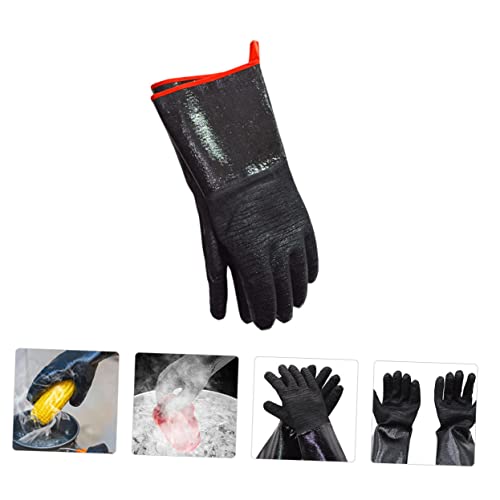 HONITANO Hitzebeständige Langlebige Grillhandschuhe aus Wasserfestem Material Hitzeisolierend und Schnittfest Vielseitig für Ofen Barbecue und Küche Schutz vor Verbrennungen und Rutschen von HONITANO