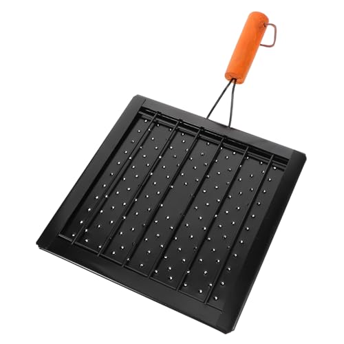 HONITANO Klappbarer Outdoor Grillrost mit Perforiertem Vielseitig als Camping Grill Brot und Tortillatoaster Kompakt Hitzebeständig Leicht Tragbar für Grillen von Garnelen und Fisch von HONITANO