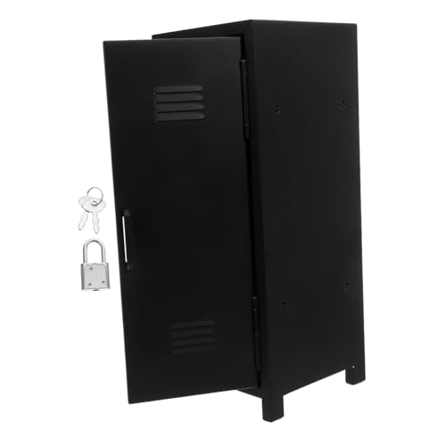 HONITANO Kleiner Abschließbarer Metall-Organizer für Schreibtisch mit Schlüssel Platzsparender aus Robustem Eisen für Büro Schlafzimmer Wohnzimmer HONITANO Kleiner Abschließbarer Metall-Organizer für Schreibtisch mit Schlüssel Platzsparender aus Robustem Eisen für Büro Schlafzimmer Wohnzimmer von HONITANO