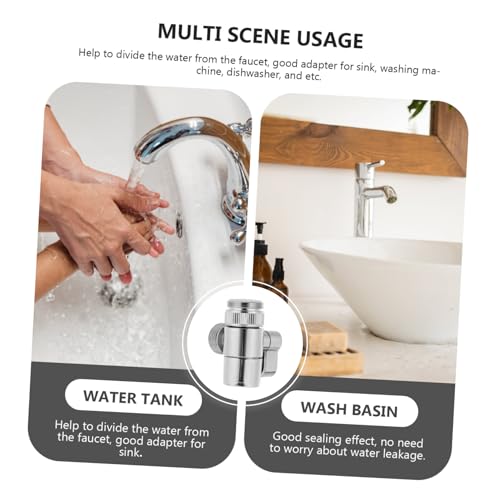 HONITANO Kupfer Wasserhahn Adapter mit Dichtungen Robuster Wasserhahn Verteiler für Waschmaschine Spülmaschine Spültisch Kompakter Anschluss mit Hoher Druckbeständigkeit Rostfrei von HONITANO