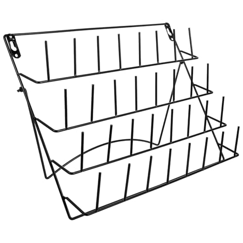 HONITANO Lab Dryging Rack Wandregal aus Robustem Eisen mit Abnehmbaren Haken Großer Stauraum Minimalistisches Design Vielseitig für Labor Marktstände und Wandmontage von HONITANO