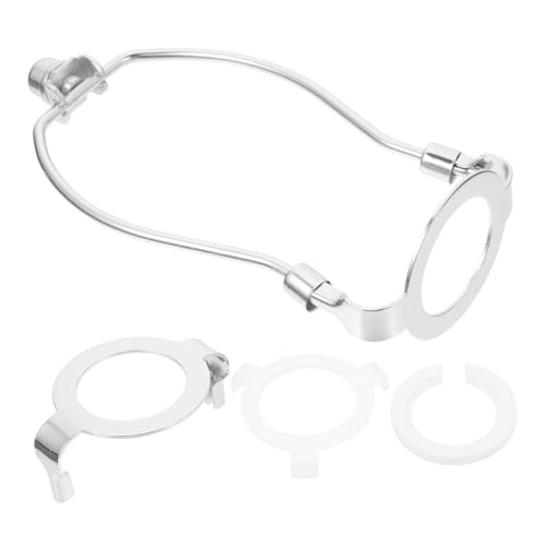 HONITANO Lampenhalterung Lampenschirm Halter mit Adapter Robuste Lampenfassung Halterung für Einfache Montage und Glühbirnenwechsel Kompatibel für Tisch und Stehlampen Silberner von HONITANO