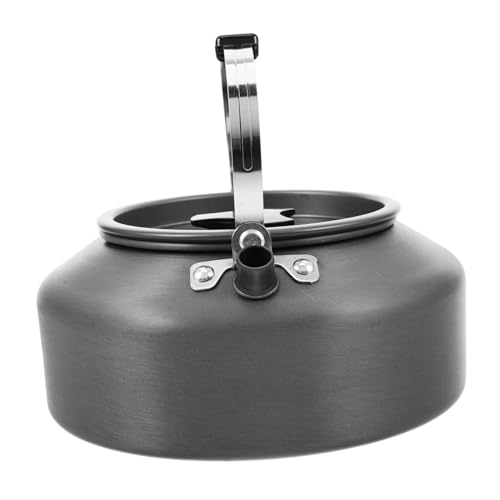 HONITANO Leichter Outdoor camping Wasserkocher aus Aluminiumlegierung Tragbarer Multifunktionaler Teekessel für Wandern Angeln und Reisen Stilvoll Robust Schwarz von HONITANO