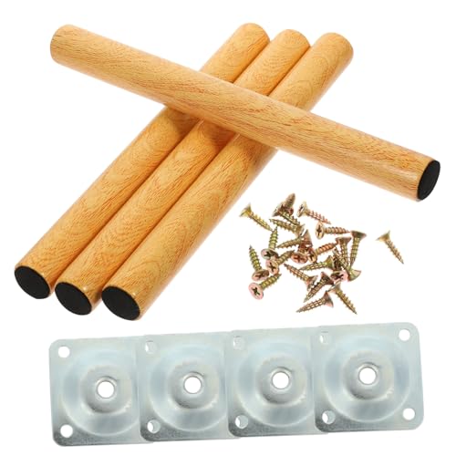 HONITANO Massive Holz Möbelbeine Tischbeine aus Premium Holz mit Glatter Oberfläche Langlebig und Robust Einfache Montage als Ersatz Erhöhung von Tischen und Möbeln Teiliges von HONITANO