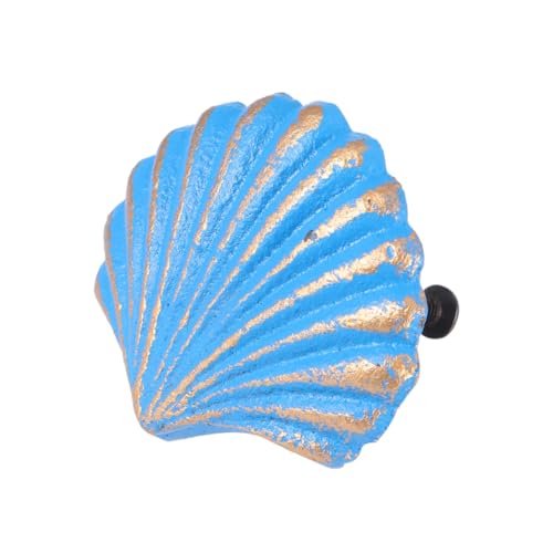 HONITANO Mediterraner Schubladengriff Gusseisen Muschelknopf Blau Vintage Möbelgriff für Kinderzimmer Kommode Küchenschrank Stranddeko Beach Style HONITANO Mediterraner Schubladengriff Gusseisen Muschelknopf Blau Vintage Möbelgriff für Kinderzimmer Kommode Küchenschrank Stranddeko Beach Style von HONITANO