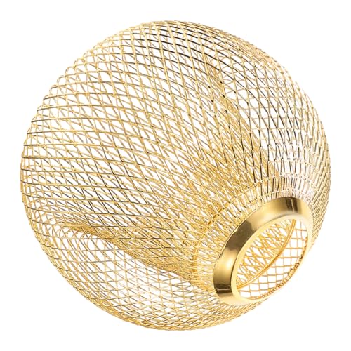 HONITANO Metall Lampenschirm Kugelform Doppelstöckig Drahtgitter Design Vintage Pendelleuchte Lampenabdeckung für Wohnzimmer Bar Restaurant Dekorative Hängeleuchte von HONITANO