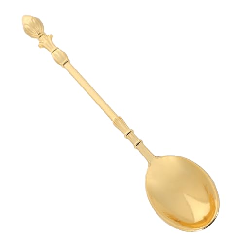 HONITANO Mini Dessertlöffel aus Legierung Kompakt Attraktives Design Vielseitig als Eis Kaffee und Teelöffel Platzsparend Langlebig und Leicht zu Reinigen Goldfarben für Stilvolle HONITANO Mini Dessertlöffel aus Legierung Kompakt Attraktives Design Vielseitig als Eis Kaffee und Teelöffel Platzsparend Langlebig und Leicht zu Reinigen Goldfarben für Stilvolle von HONITANO