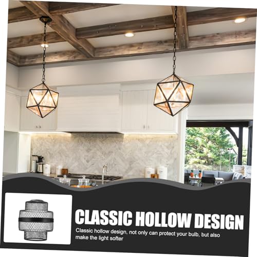 HONITANO Moderner Pendelleuchten Lampenschirm aus Schwarzem Metall Künstlerischer Hohler Diamant design Lampenabdeckung Dekorative Deckenleuchte Ersatzschirm für Esszimmer Bar Garten Höhe HONITANO Moderner Pendelleuchten Lampenschirm aus Schwarzem Metall Künstlerischer Hohler Diamant design Lampenabdeckung Dekorative Deckenleuchte Ersatzschirm für Esszimmer Bar Garten Höhe von HONITANO