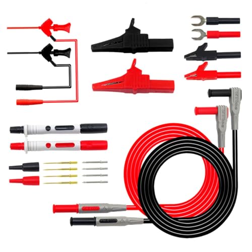 HONITANO Multifunktionale Multimeter Prüfspitzen mit Goldbeschichteten Messnadeln Sichere Testleitungen Vielseitiges Elektriker Messgerät Zubehör Einfach zu Verbinden und Austauschbar für HONITANO Multifunktionale Multimeter Prüfspitzen mit Goldbeschichteten Messnadeln Sichere Testleitungen Vielseitiges Elektriker Messgerät Zubehör Einfach zu Verbinden und Austauschbar für von HONITANO