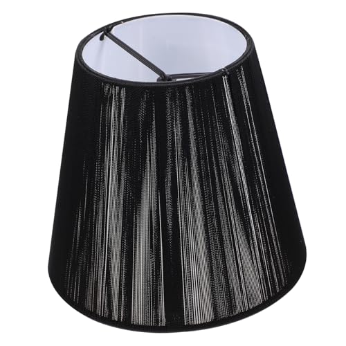 HONITANO Nordischer Stoff Lampenschirm Clip Design Langlebiger Schwarzer Lampenbezug für Deckenleuchte Schlafzimmer Pendelleuchte Geeignet von HONITANO