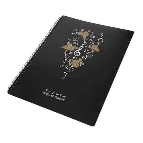 HONITANO Notenmappe mit Transparenten Klarsichthüllen Musikordner für Musiker und Lehrer Schützender Ordner Organizer für Notenblätter Stilvoller Binder für Piano und Band von HONITANO