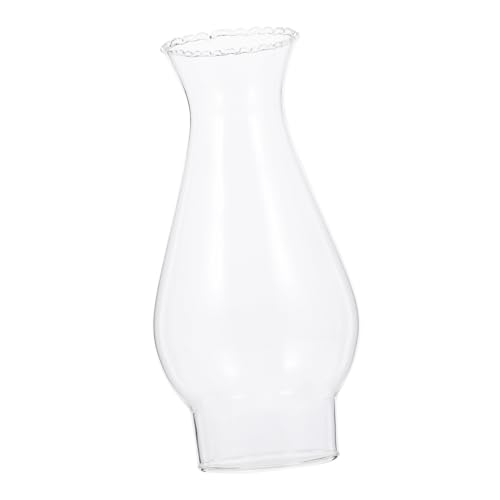 HONITANO Öllampenschirm aus Robustem Glas Handgefertigter Petroleumlampe Ersatzglas Lampenschirm Stilvoller Glas Kronleuchter Lampenschirm Geeignet für Haushalt Hotel Dekorative von HONITANO