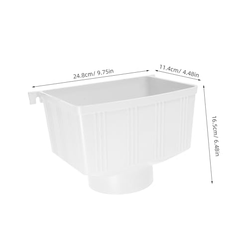 HONITANO PVC Rechteckiges Fallrohr Regenwassersammler für Villen und Gewächshäuser Eck Regenrinne Ablaufsystem Effektiver Wasserableiter Einfache Montage Wassersammelzubehör von HONITANO